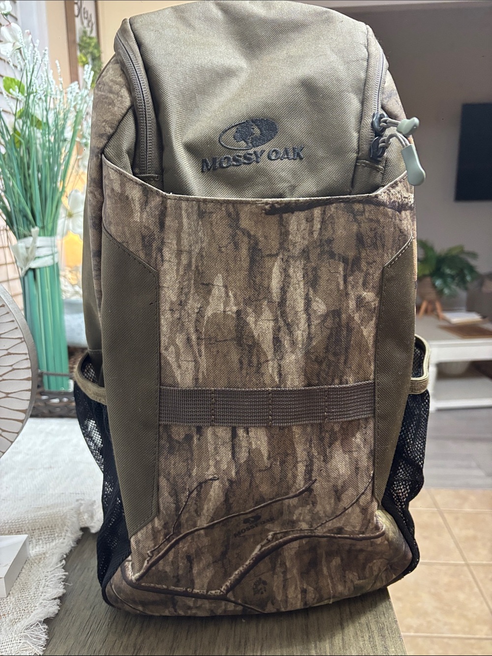 Mossy Oak Camo Backpack in Brown & Green Like New